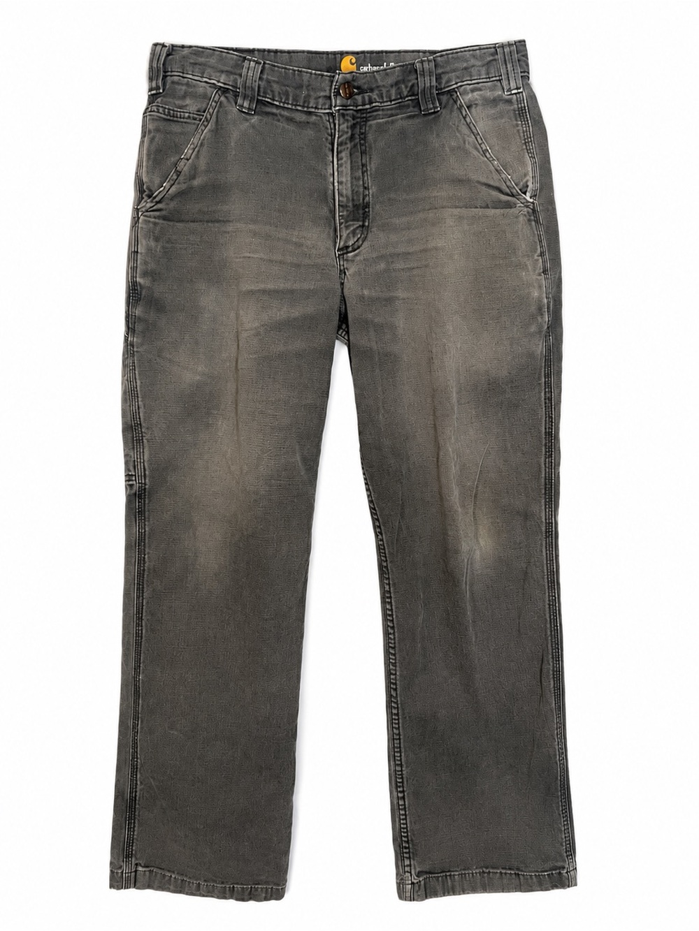Carhartt Relaxed Fit Gray Work Pants 32x30 Canvas Utility Carpenter Distressed